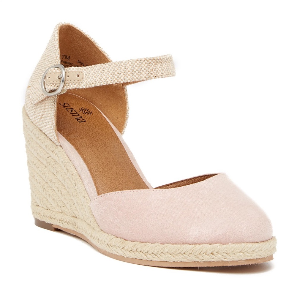 Susina Lily Ankle Strap Wedge Sandal